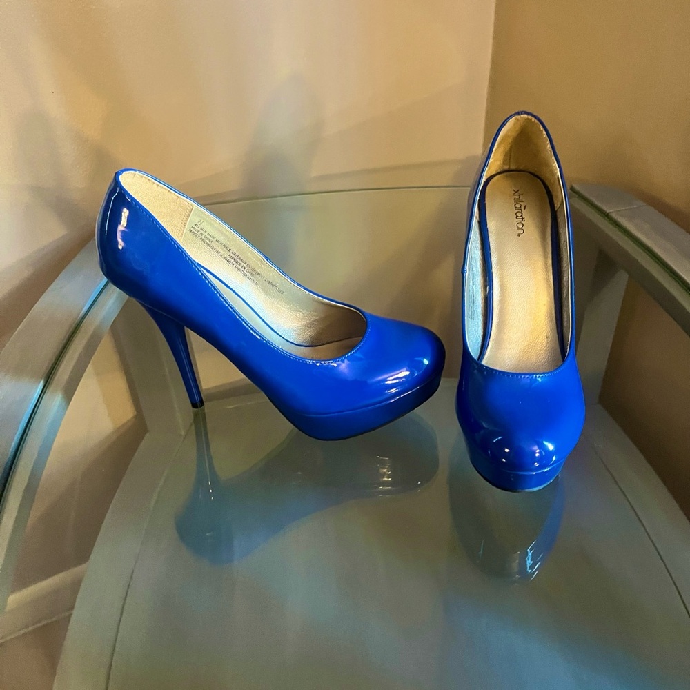 Blue High Heel Pumps